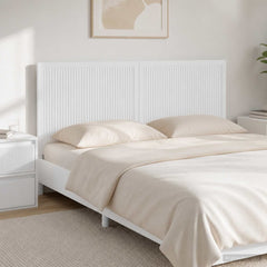 Wall-Mounted Headboard EDE Engineered Wood Width 120 cm High gloss white