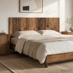 Wall-Mounted Headboard EDE Engineered Wood Width 120 cm Old wood