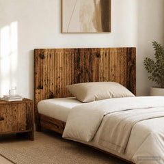 Wall-Mounted Headboard EDE Engineered Wood Width 100 cm Old wood