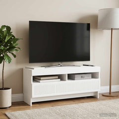 LED TV Cabinet EDE 100 x 35 x 43 cm Engineered Wood White