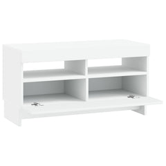 vidaXL LED TV Cabinet White Engineered Wood 5