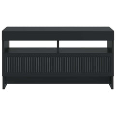 vidaXL LED TV Cabinet Black Engineered Wood 6