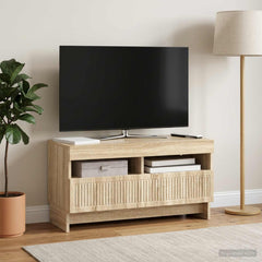 vidaXL LED TV Cabinet Sonoma Oak Engineered Wood 4