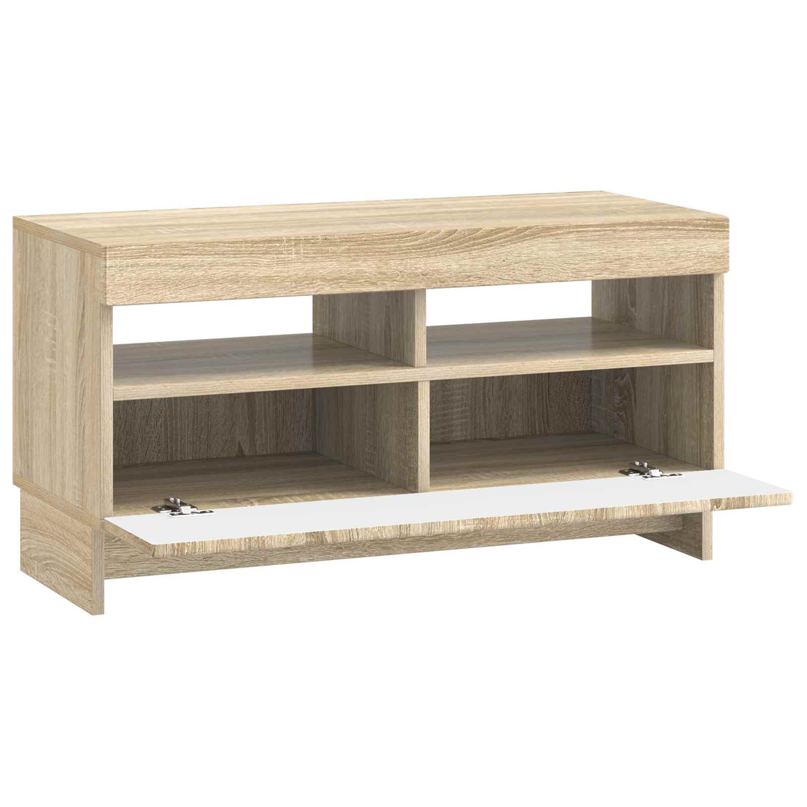 vidaXL LED TV Cabinet Sonoma Oak Engineered Wood 5