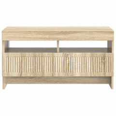 vidaXL LED TV Cabinet Sonoma Oak Engineered Wood 6
