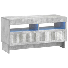 vidaXL LED TV Cabinet Concrete Grey Engineered Wood 2