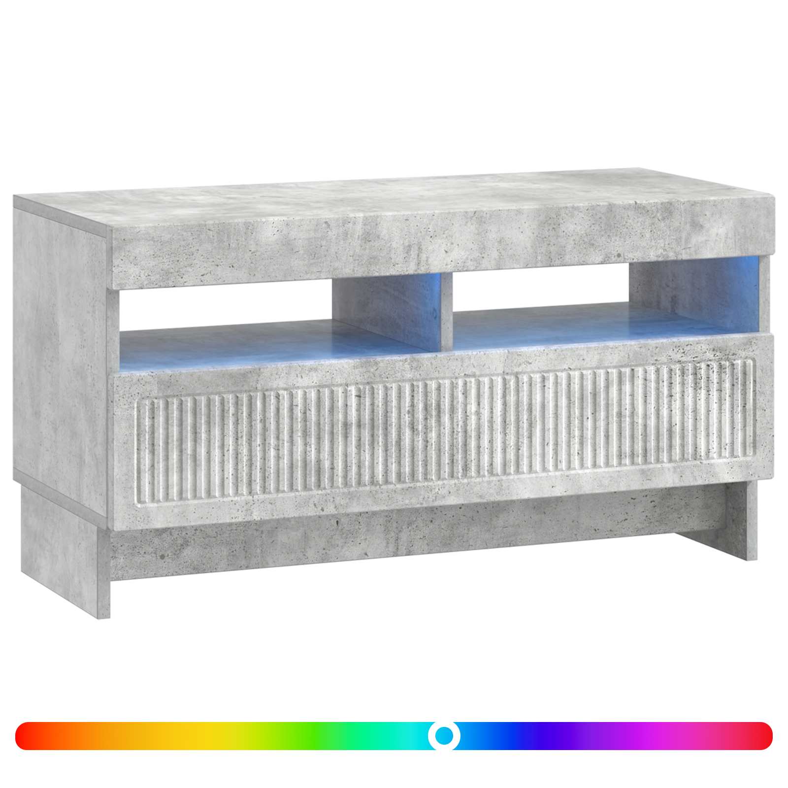 vidaXL LED TV Cabinet Concrete Grey Engineered Wood 3