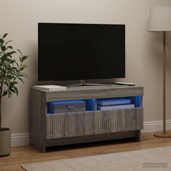 vidaXL LED TV Cabinet Grey Sonoma Engineered Wood 4