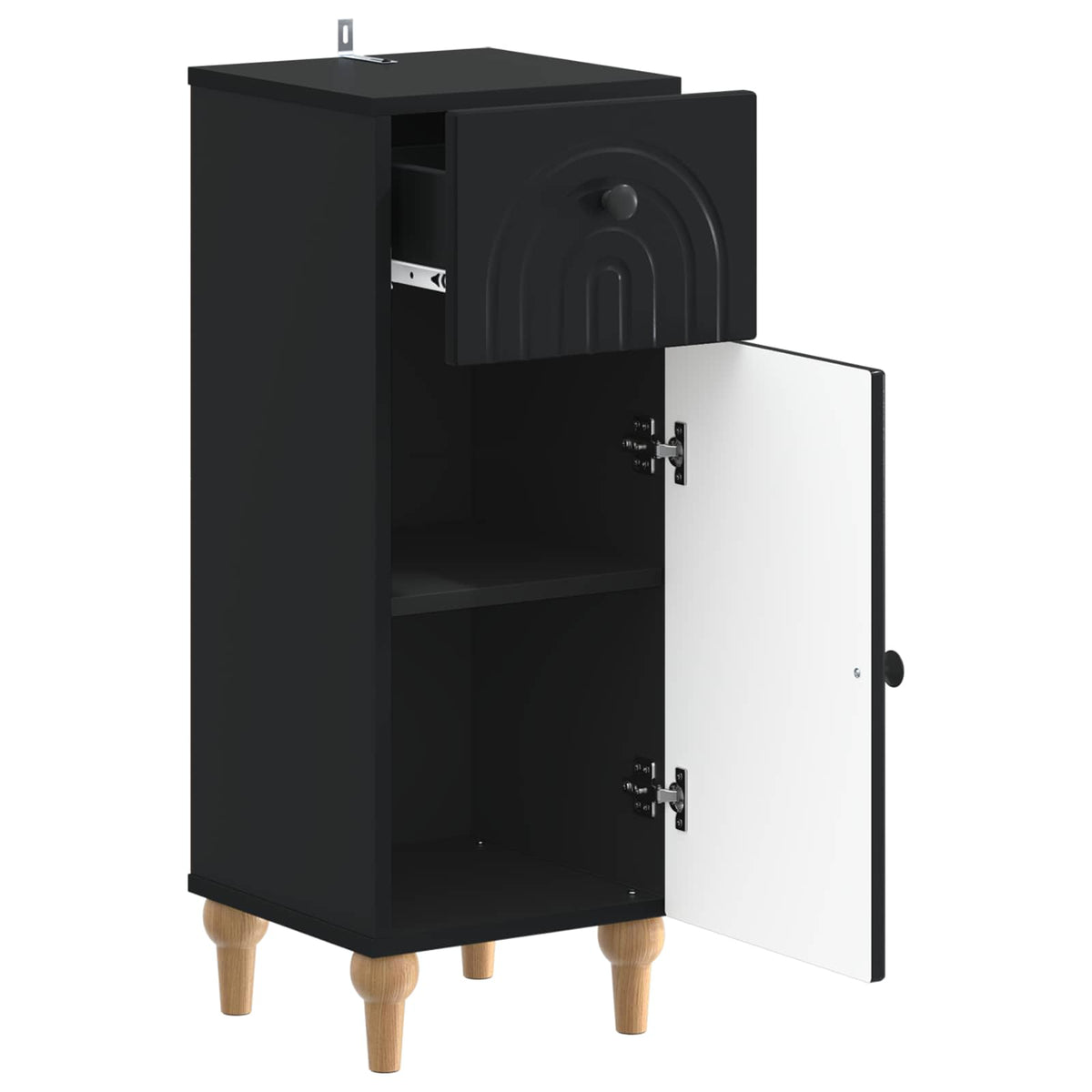 Bathroom Storage Cainet ALKMAAR 30 x 31 x 80 cm Black