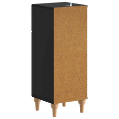 vidaXL Bathroom Storage Cainet ALKMAAR Black 30 x 31 x 80 cm 6