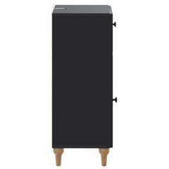 vidaXL Bathroom Storage Cainet ALKMAAR Black 30 x 31 x 80 cm 5