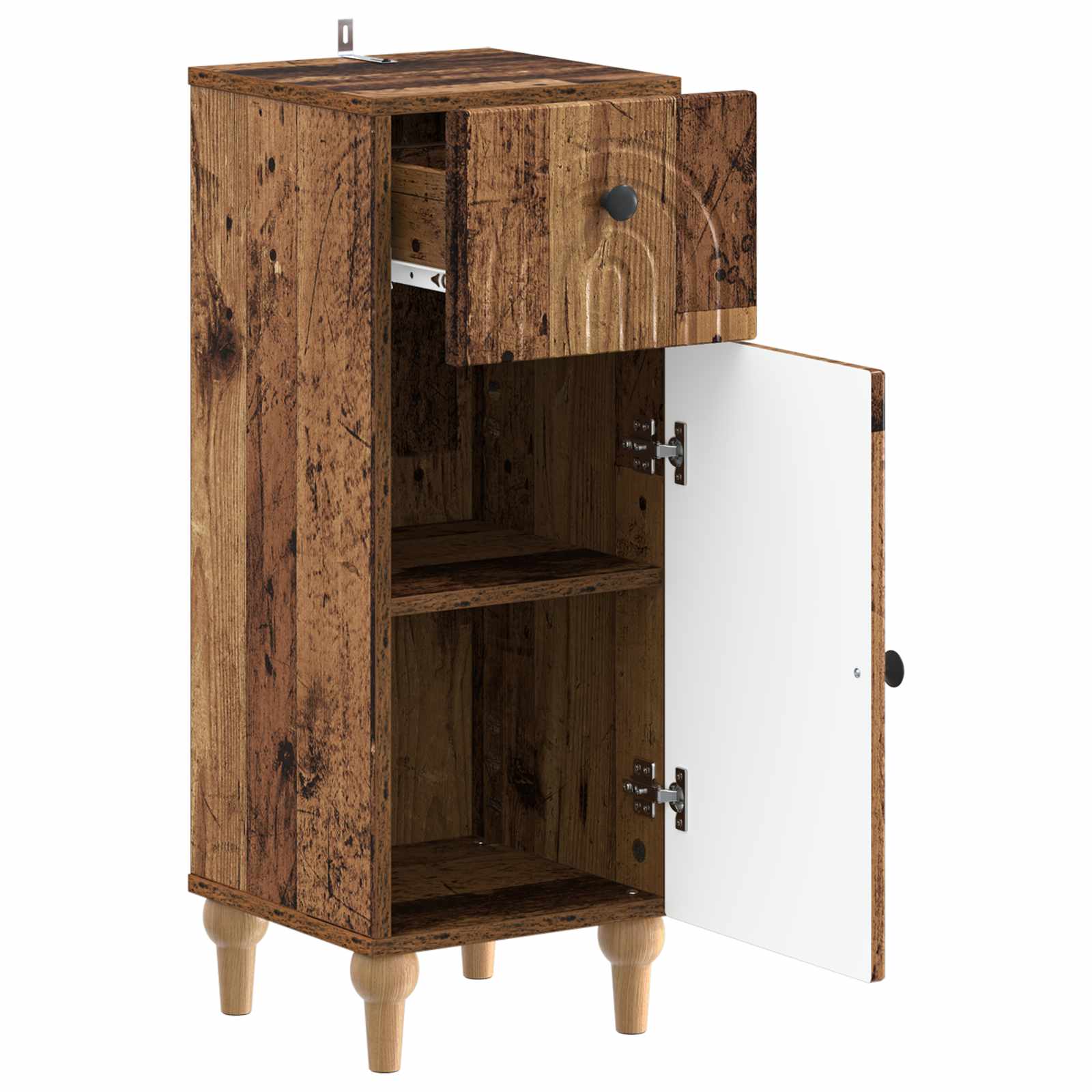 vidaXL Bathroom Storage Cainet ALKMAAR Old Wood 30 x 31 x 80 cm 3