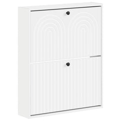 vidaXL Wall-Mounted Shoe Cabinet ALKMAAR 71 x 17 x 86 cm White 2