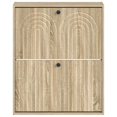 vidaXL Wall-Mounted Shoe Cabinet ALKMAAR 71 x 17 x 86 cm Sonoma Oak 4