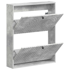 vidaXL Wall-Mounted Shoe Cabinet ALKMAAR 71 x 17 x 86 cm Concrete Grey 3