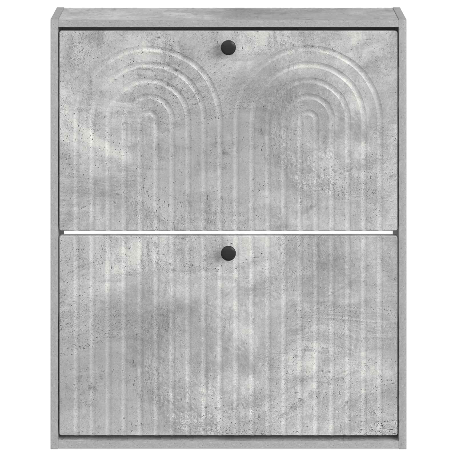 vidaXL Wall-Mounted Shoe Cabinet ALKMAAR 71 x 17 x 86 cm Concrete Grey 4