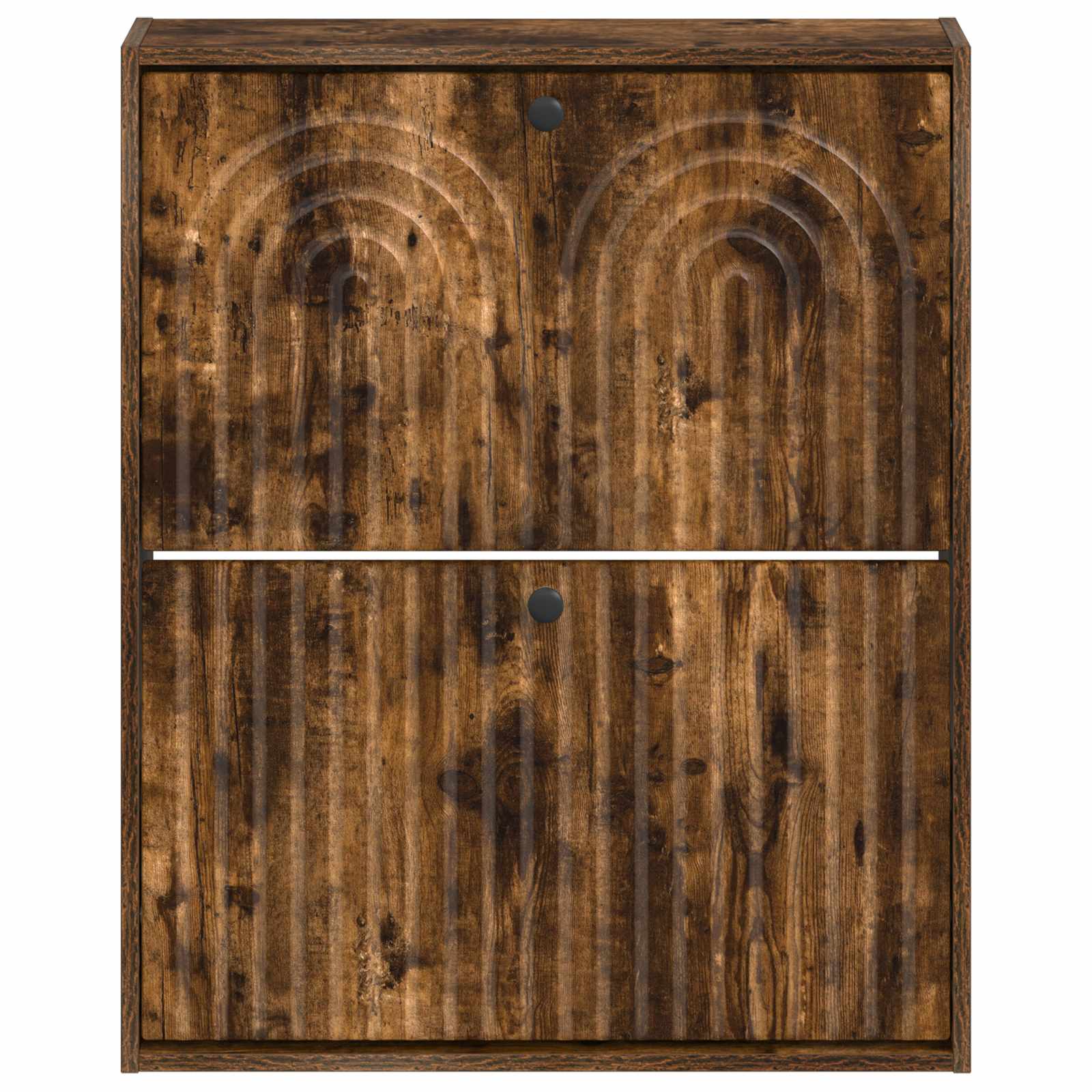 vidaXL Wall-Mounted Shoe Cabinet ALKMAAR 71 x 17 x 86 cm Smoked Oak 4
