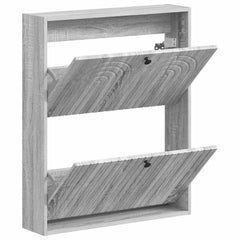 vidaXL Wall-Mounted Shoe Cabinet ALKMAAR 71 x 17 x 86 cm Grey Sonoma 3