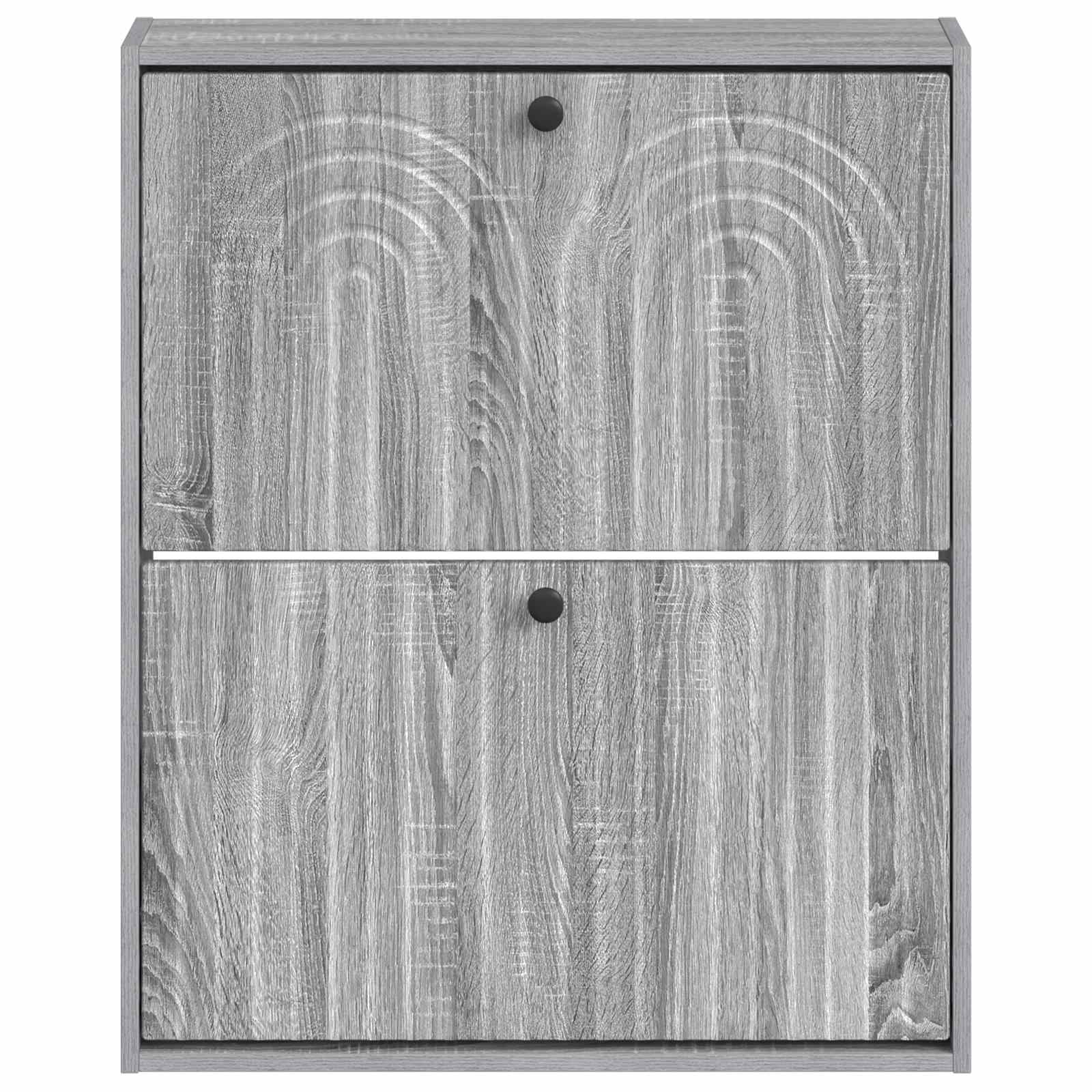 vidaXL Wall-Mounted Shoe Cabinet ALKMAAR 71 x 17 x 86 cm Grey Sonoma 4