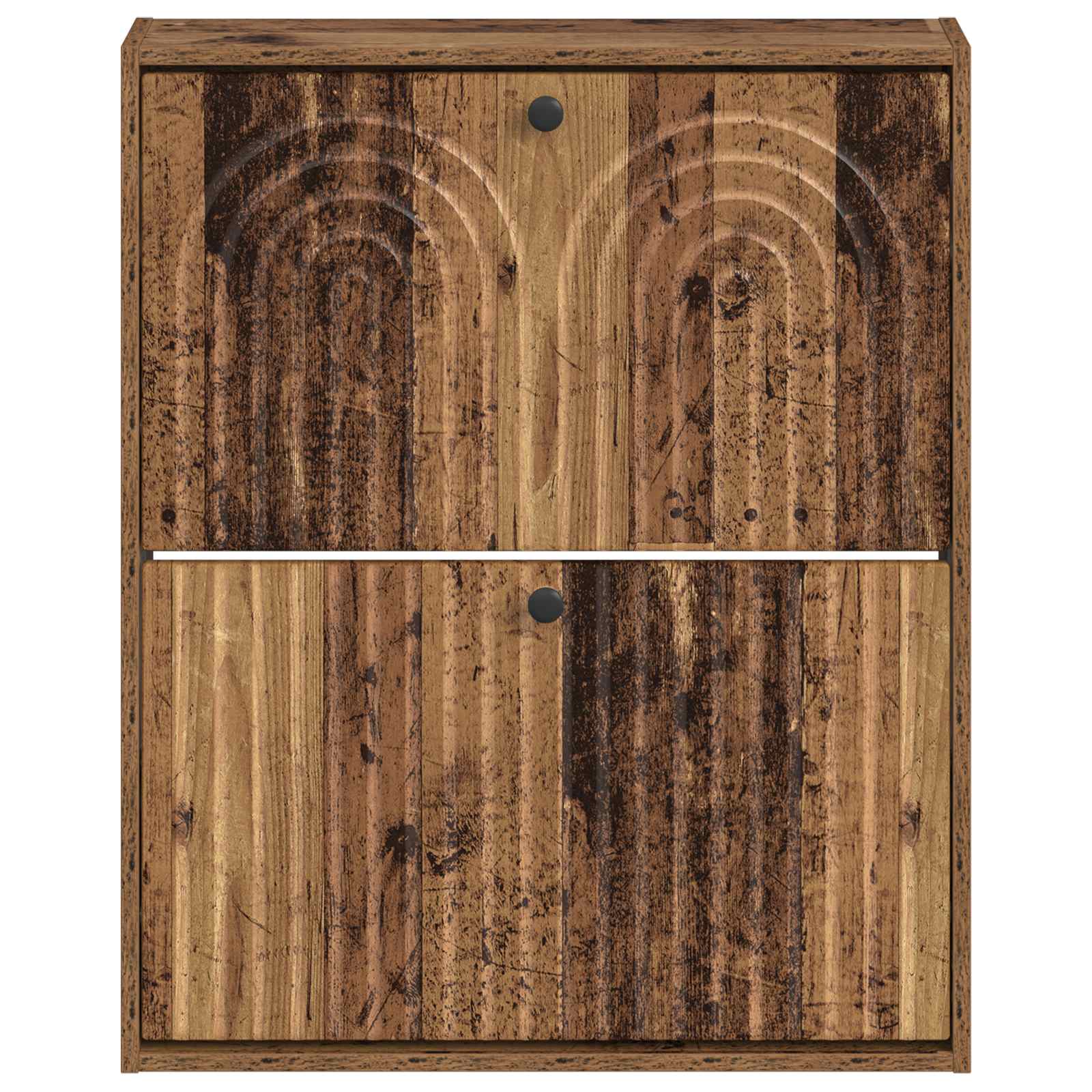 vidaXL Wall-Mounted Shoe Cabinet ALKMAAR 71 x 17 x 86 cm Old Wood 4
