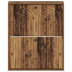 vidaXL Wall-Mounted Shoe Cabinet ALKMAAR 71 x 17 x 86 cm Old Wood 4