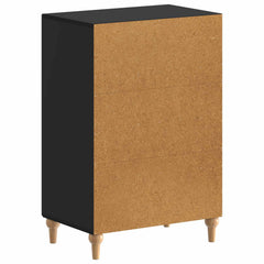 vidaXL Shoe Cabinet ALKMAAR 59.5 x 39.5 x 90 cm Engineered Wood Black 6