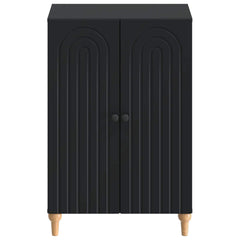 vidaXL Shoe Cabinet ALKMAAR 59.5 x 39.5 x 90 cm Engineered Wood Black 4