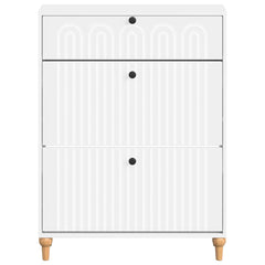 vidaXL Shoe Cabinet ALKMAAR 78 x 24 x 103 cm Engineered Wood White 4