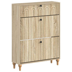 vidaXL Shoe Cabinet ALKMAAR 78 x 24 x 103 cm Engineered Wood 2