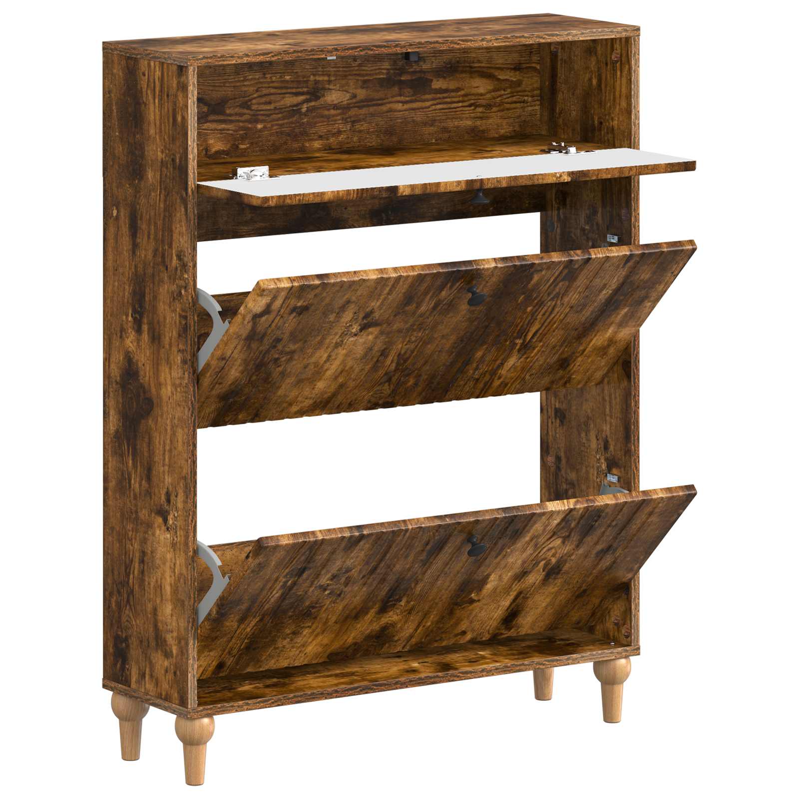 vidaXL Shoe Cabinet ALKMAAR 78 x 24 x 103 cm Engineered Wood 3