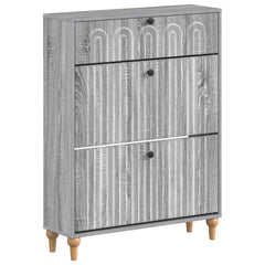 vidaXL Shoe Cabinet ALKMAAR 78 x 24 x 103 cm Engineered Wood 2