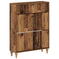 vidaXL Shoe Cabinet ALKMAAR 78 x 24 x 103 cm Engineered Wood Old Wood 2