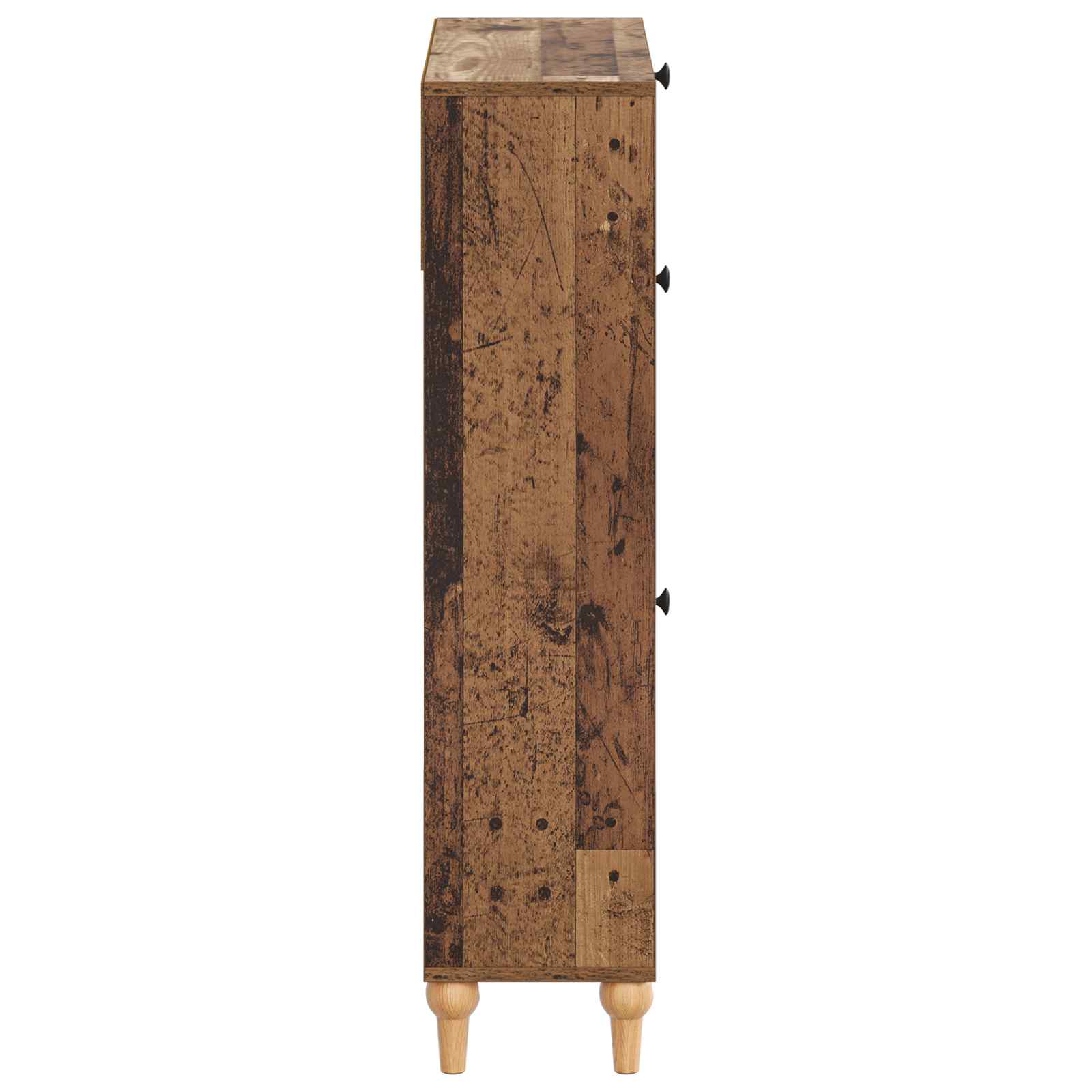 vidaXL Shoe Cabinet ALKMAAR 78 x 24 x 103 cm Engineered Wood Old Wood 5
