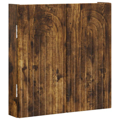 vidaXL Dartboard Cabinet ALKMAAR Smoked Oak 52.5 x 10.5 x 53.5 cm 4