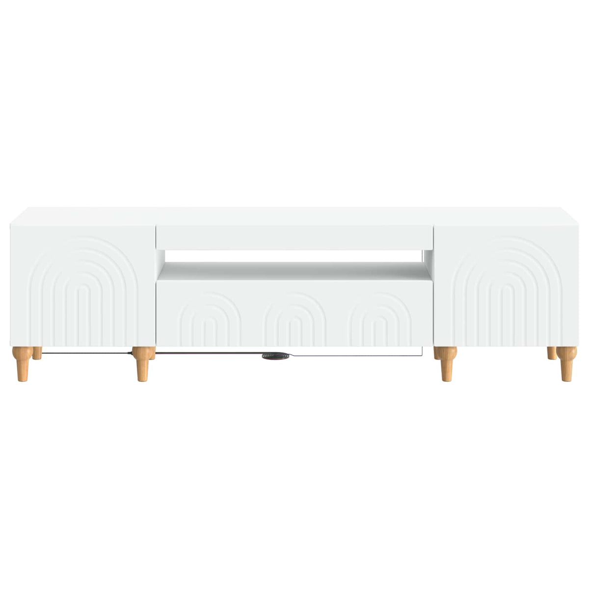 LED TV Cabinet ALKMAAR 153 x 35 x 43 cm White