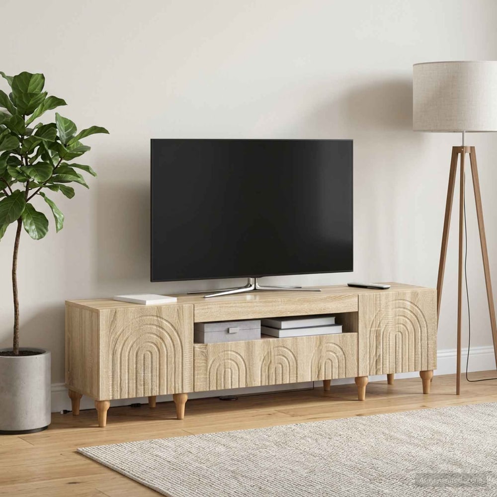 LED TV Cabinet ALKMAAR 153 x 35 x 43 cm Sonoma oak