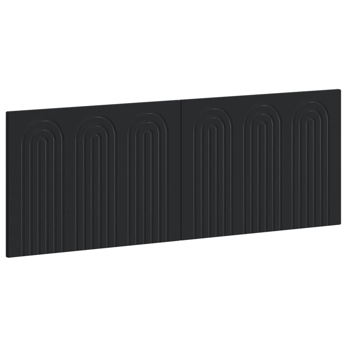 Wall-Mounted Headboard ALKMAAR Engineered Wood Width 140 cm Black