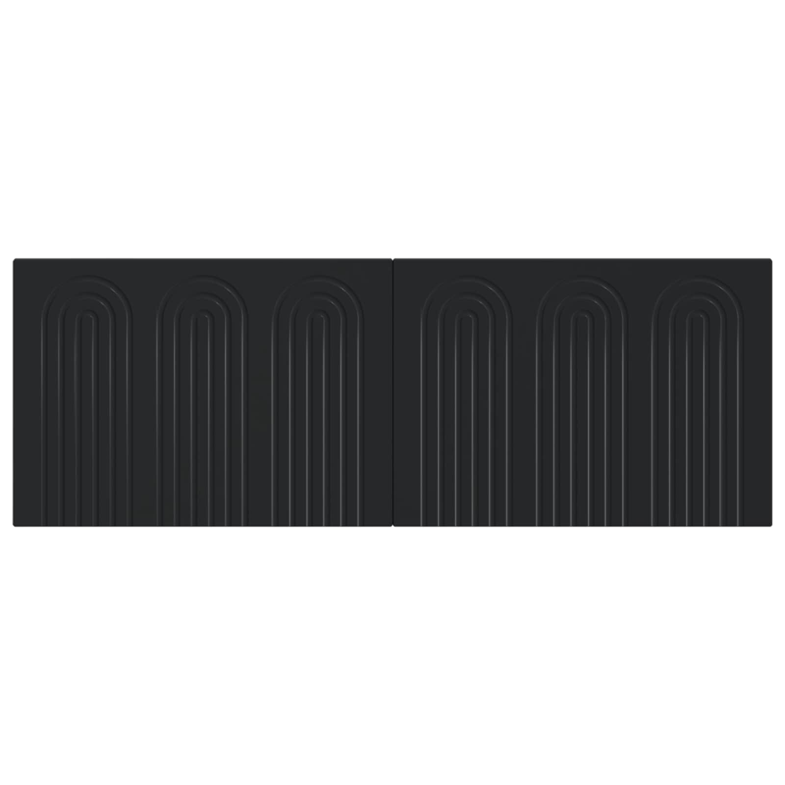 vidaXL Wall-Mounted Headboard ALKMAAR Black Engineered Wood 3