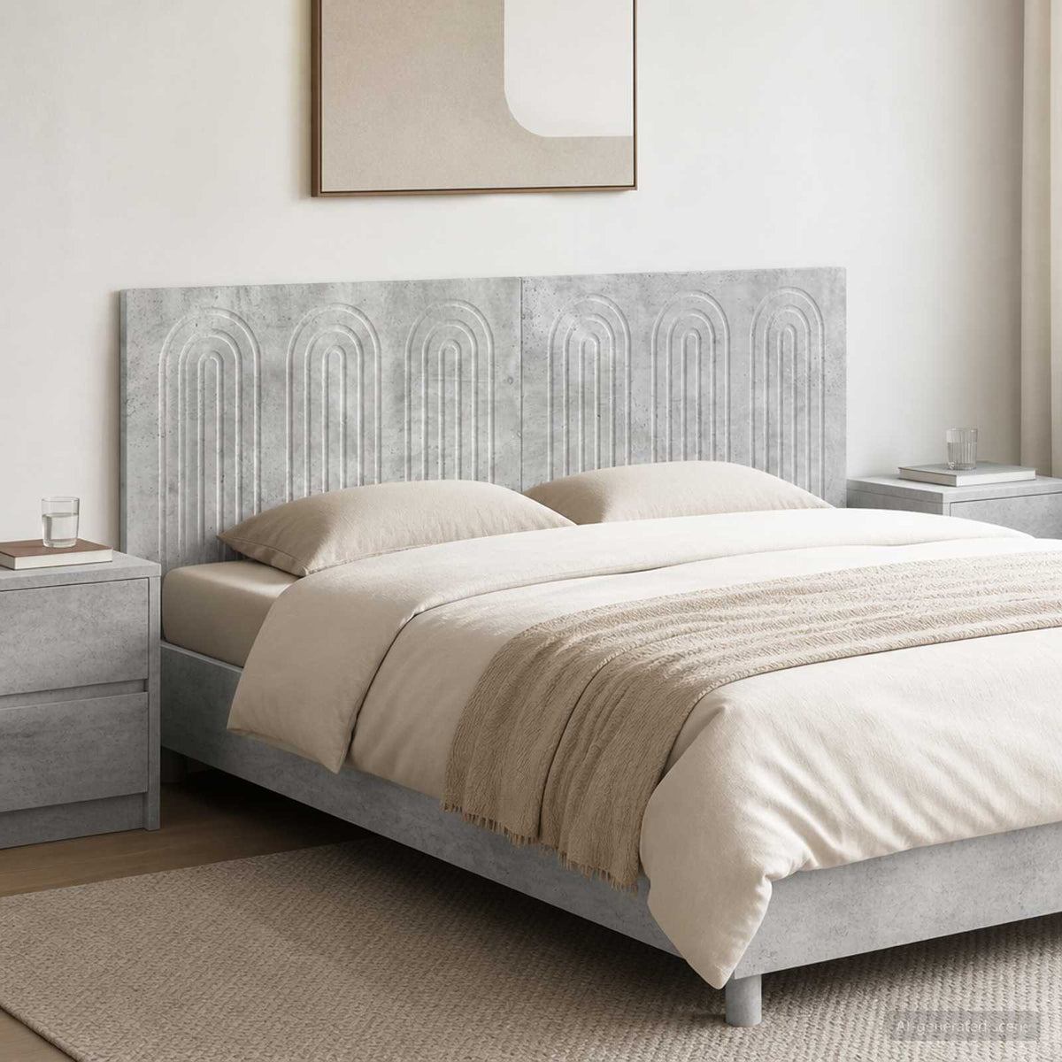 vidaXL Wall-Mounted Headboard ALKMAAR Engineered Wood Width 140 cm