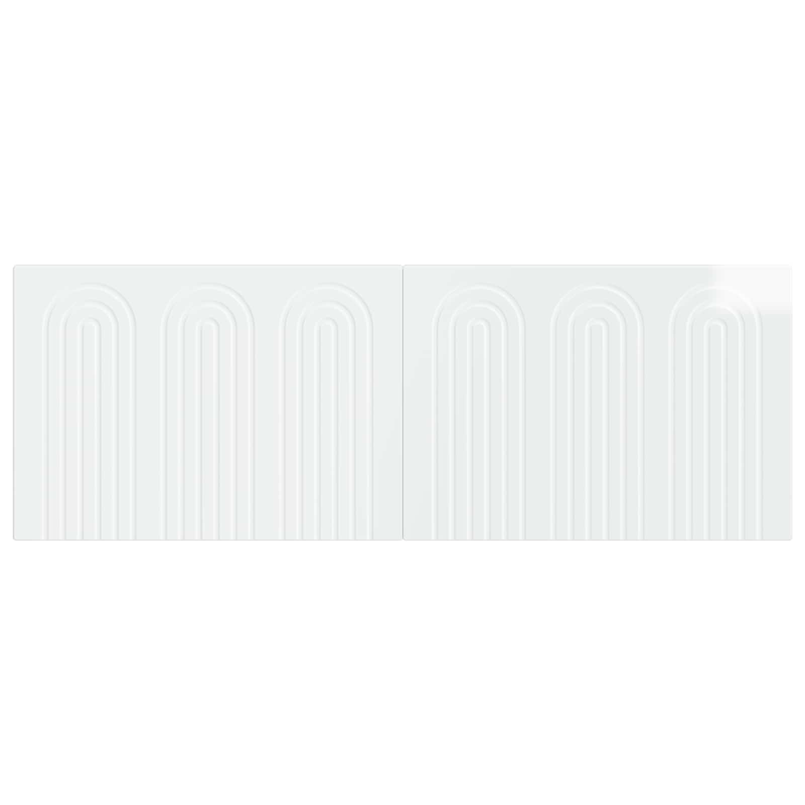 vidaXL Wall-Mounted Headboard ALKMAAR High Gloss White Engineered Wood 3