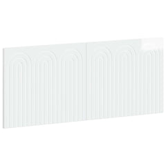 vidaXL Wall-Mounted Headboard ALKMAAR High Gloss White Engineered Wood 2