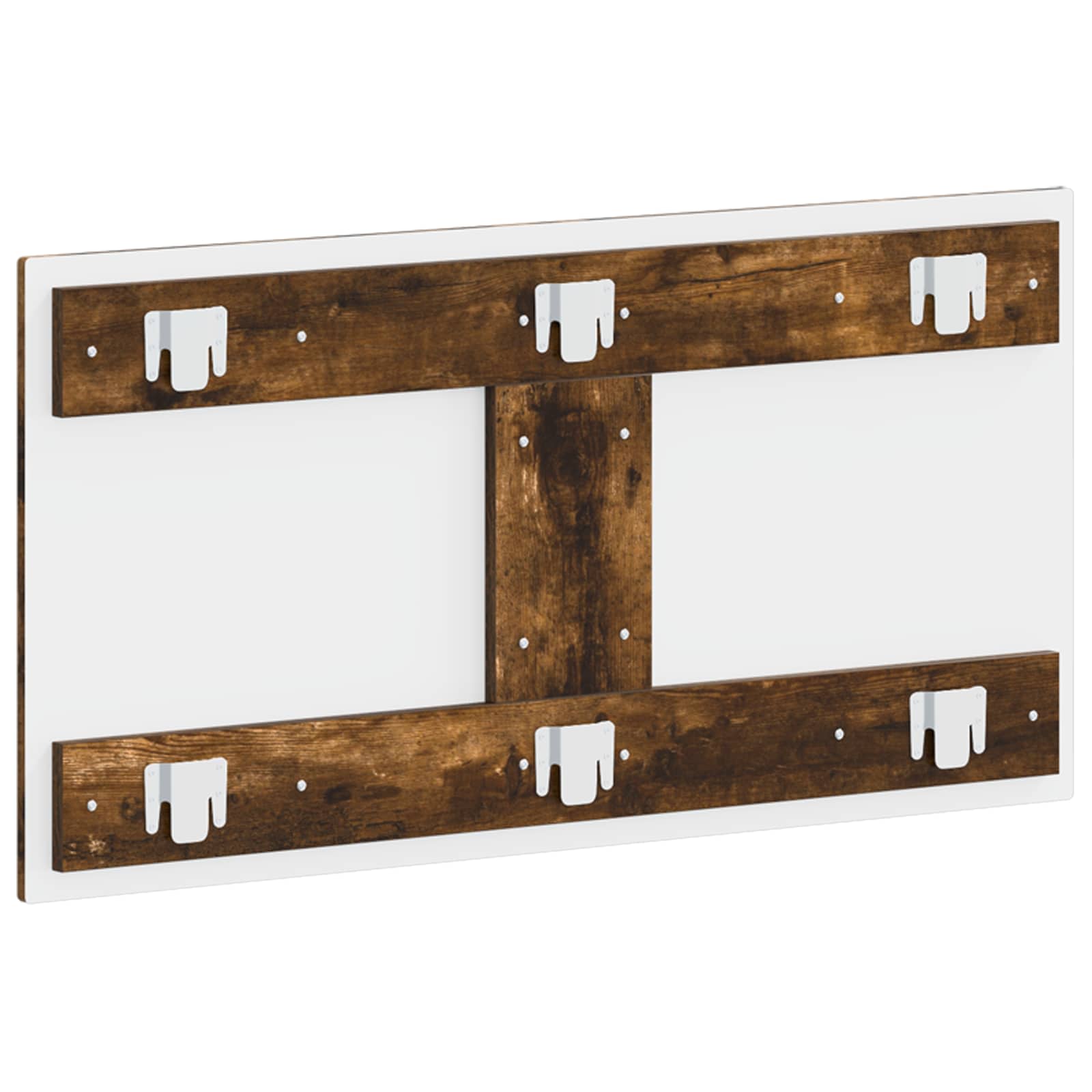 vidaXL Wall-Mounted Headboard ALKMAAR Smoked Oak Engineered Wood 5