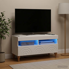 LED TV Cabinet ALKMAAR 81 x 35 x 43 cm White