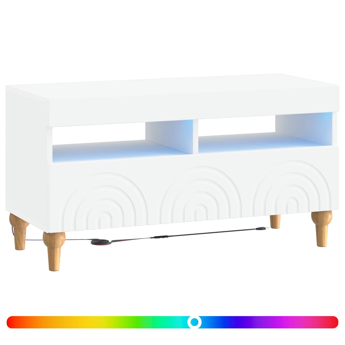 LED TV Cabinet ALKMAAR 81 x 35 x 43 cm White