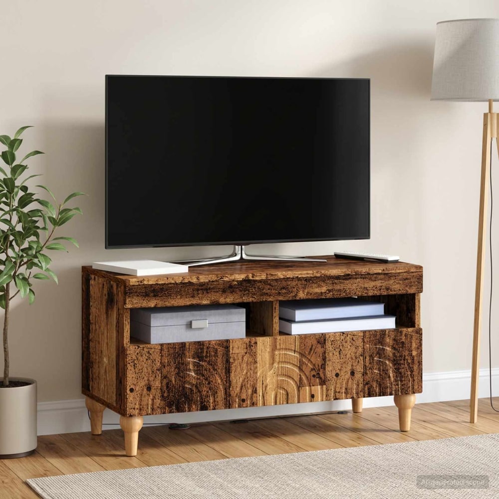 LED TV Cabinet ALKMAAR 81 x 35 x 43 cm Old wood