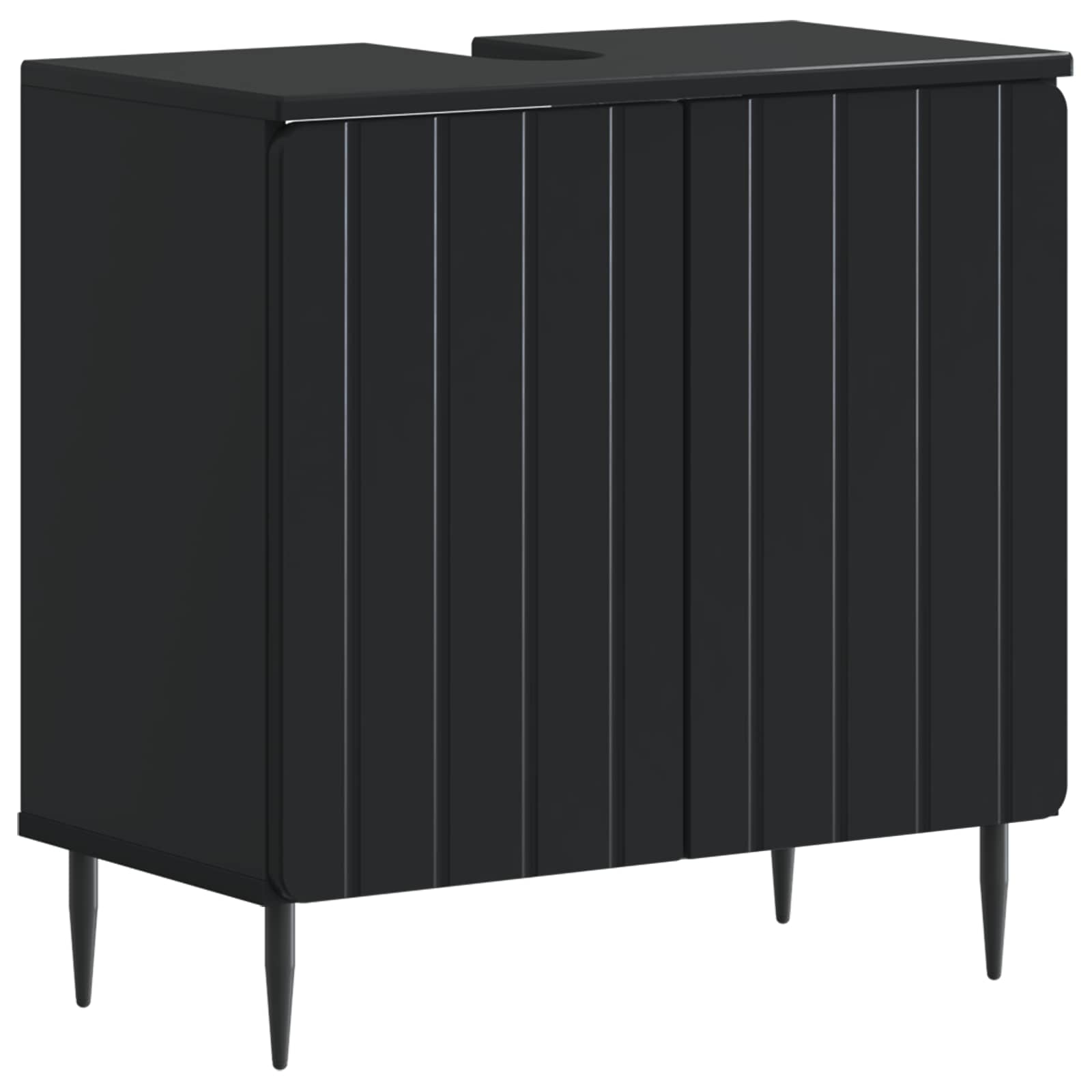 vidaXL Bathroom Sink Cabinet ZWOLLE Black 59.5 x 31.5x 59 cm 2