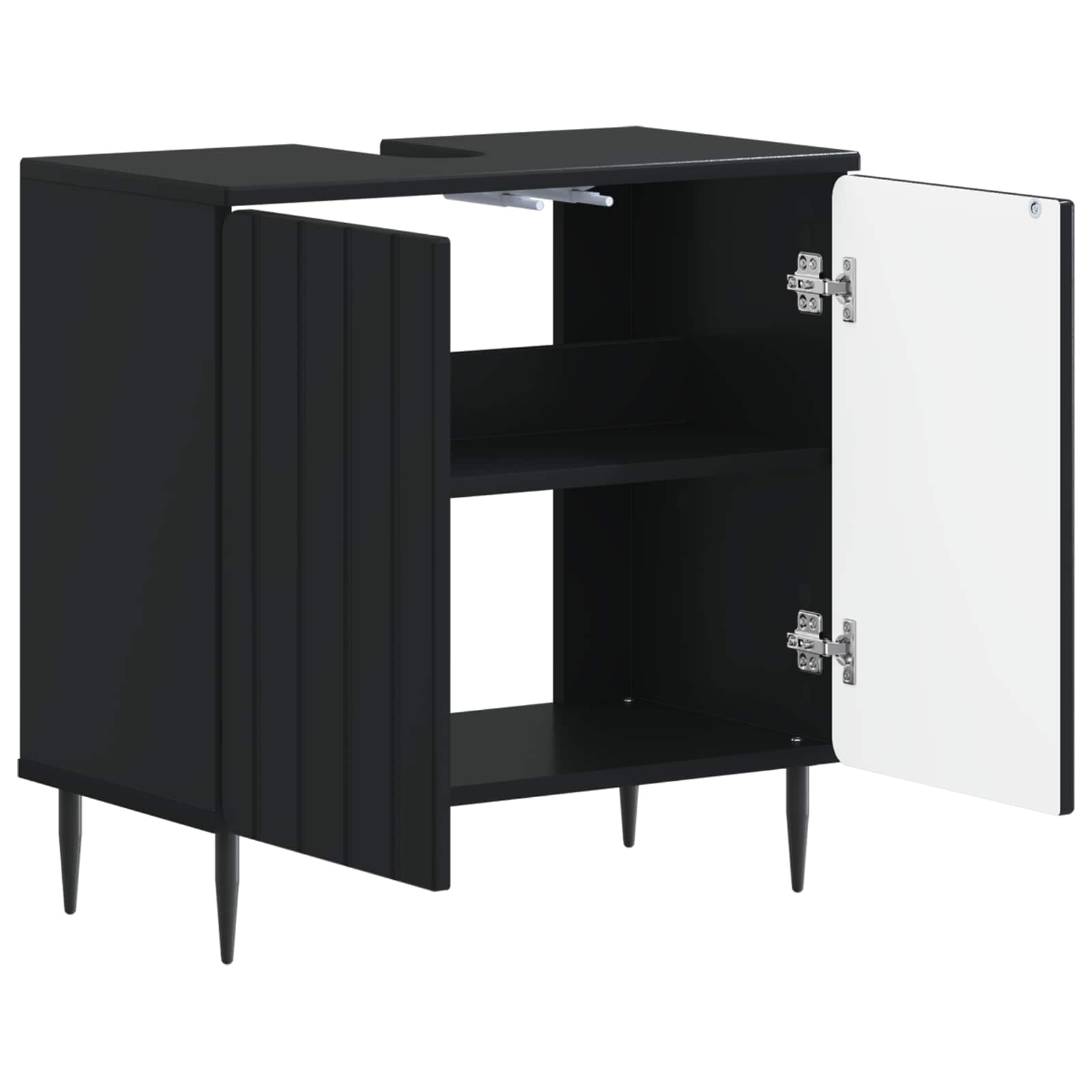 vidaXL Bathroom Sink Cabinet ZWOLLE Black 59.5 x 31.5x 59 cm 3