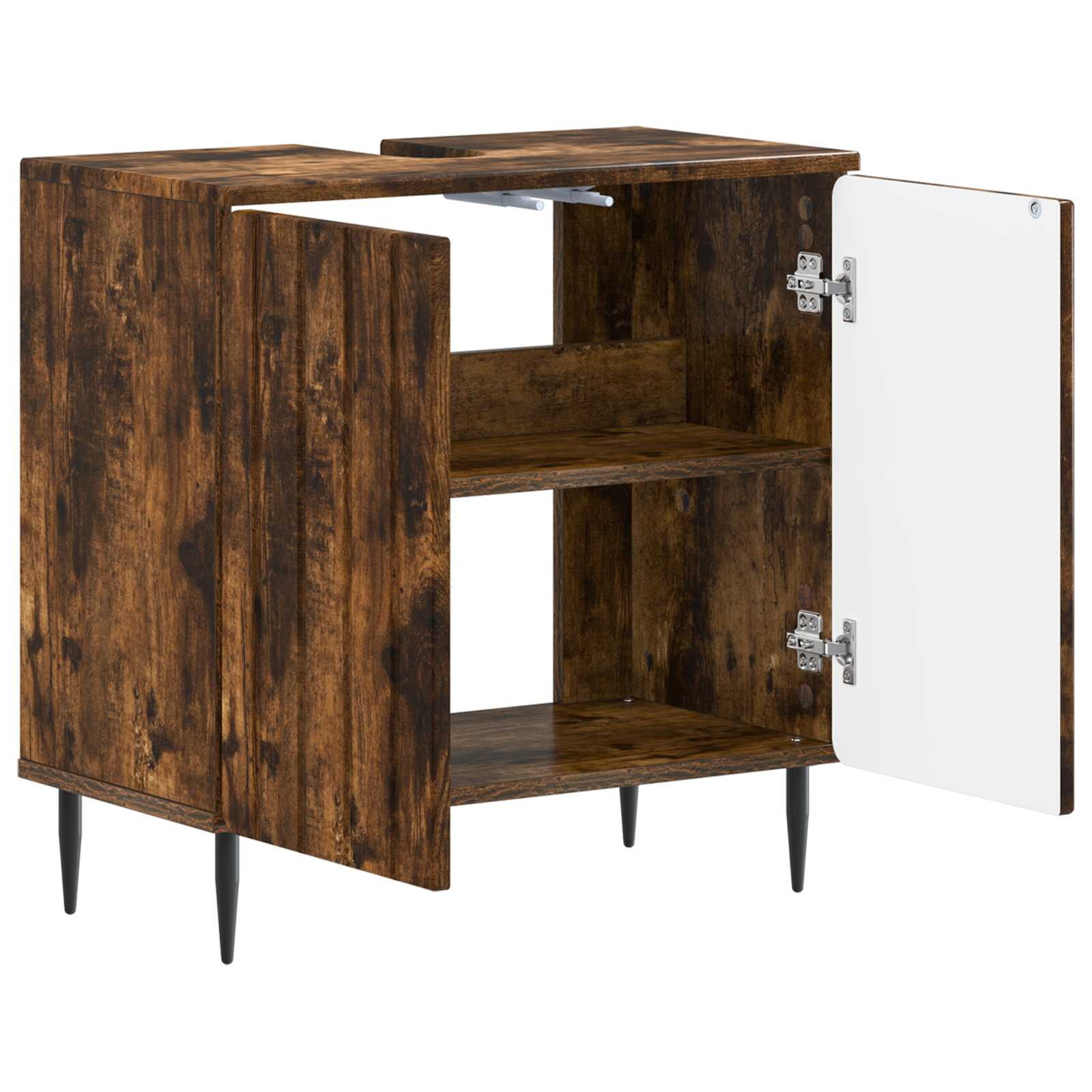 vidaXL Bathroom Sink Cabinet ZWOLLE Smoked Oak 59.5 x 31.5x 59 cm 3
