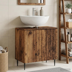 Bathroom Sink Cabinet ZWOLLE 59.5 x 31.5x 59 cm Old wood