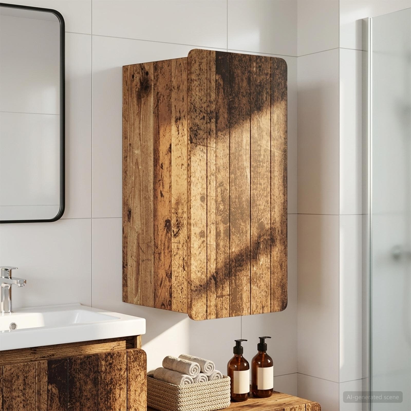 vidaXL Bathroom Wall Cabinet ZWOLLE Old Wood 30 x 31 x 63 cm 1
